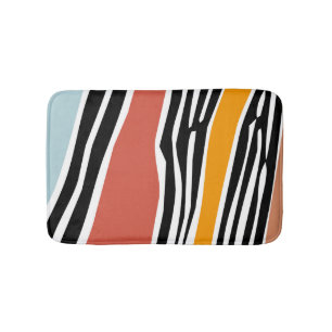 Tapis De Bain Formes abstraites colorées avec design d'impressio