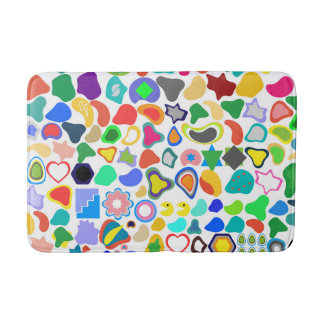 Tapis De Bain Formes Amorphes Colorées et Ludiques