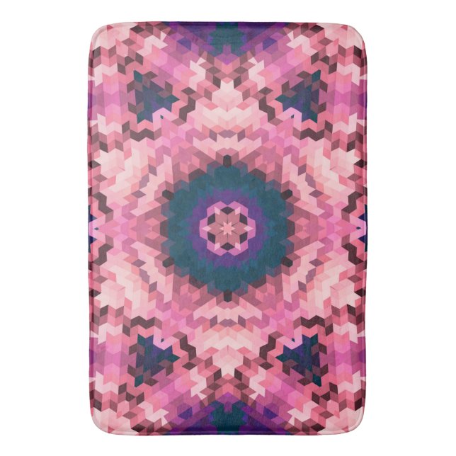 Tapis De Bain formes arrondies mandala kaléidoscope Abstraites (devant Vertical)