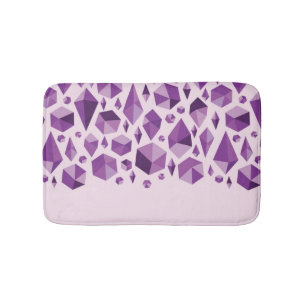 Tapis De Bain Formes géométriques pourpres de bijou