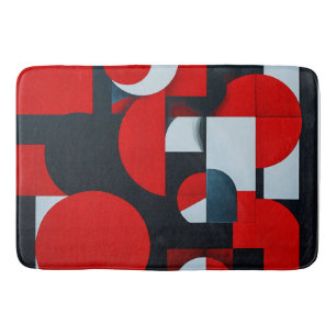 Tapis De Bain Formes géométriques rouges