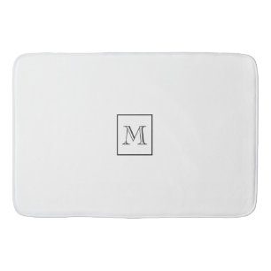 Tapis De Bain Formes géométriques toniques et bleues Monogramm