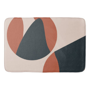 Tapis De Bain Formes organiques Tons chauds Moderne  