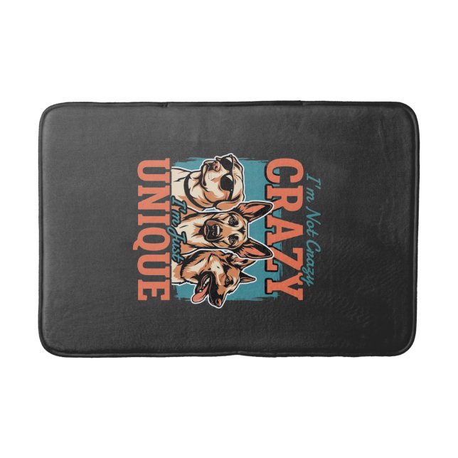 Tapis De Bain Fou amoureux de chien unique (Devant)