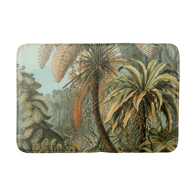 Tapis De Bain Fougères Palmier Antique Botanique Fougères Art (Devant)