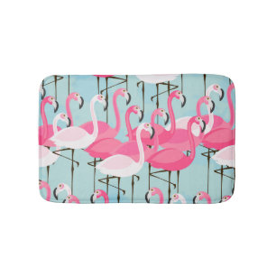 Tapis De Bain Foule rose et blanche des Flamants roses
