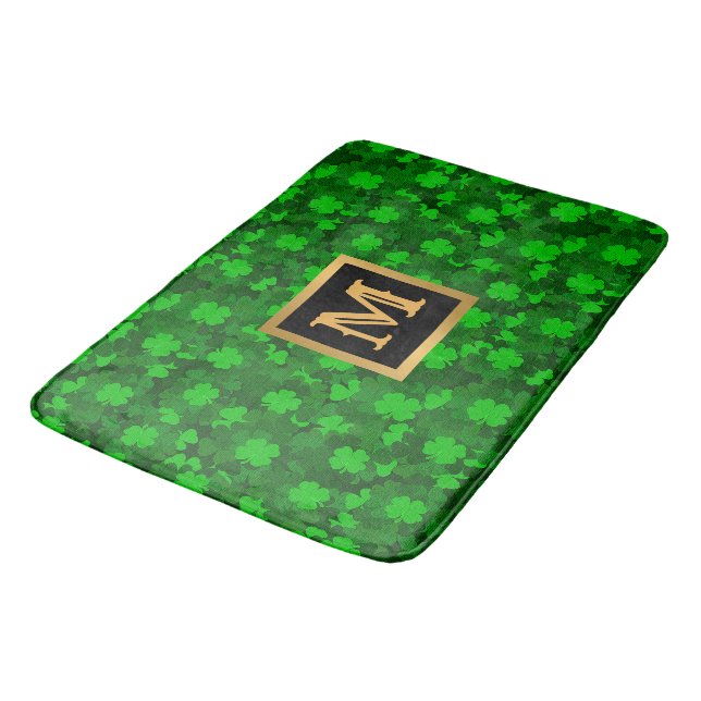 Tapis De Bain Four Leaf Clover Floral Bain Mat (Angle)