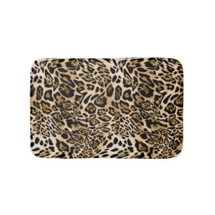 Tapis De Bain Fourrure de léopard d'Afrique : Texture d'animal s