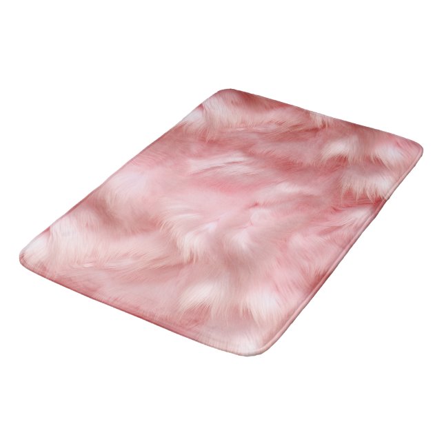 Tapis De Bain Fourrure rose pâle (Angle)