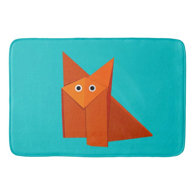 Tapis De Bain Fox mignon lumineux d'origami (Devant)