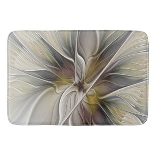 Tapis De Bain Fractale florale, Fleur Imaginaire aux couleurs de