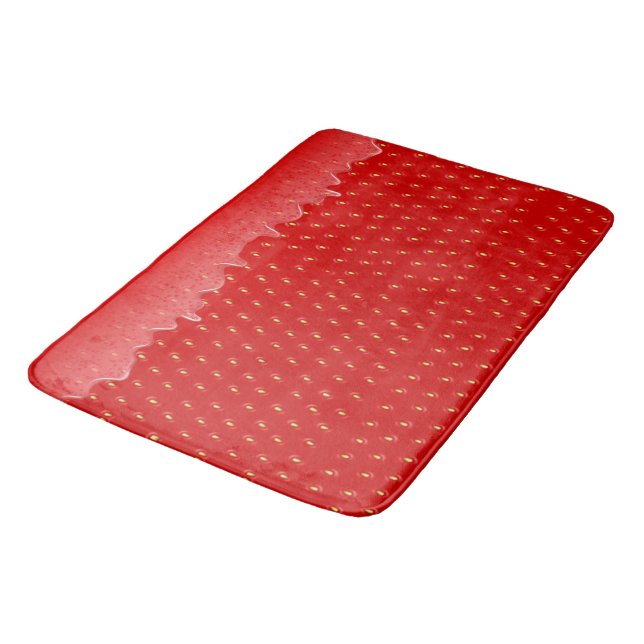 Tapis De Bain Fraise Texturée Arrière - plan confiture de fruits (Angle)