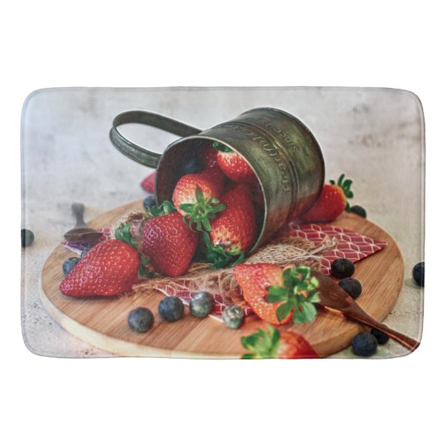 Tapis De Bain Fraises Blueberries Fruits et sucreries (Devant)