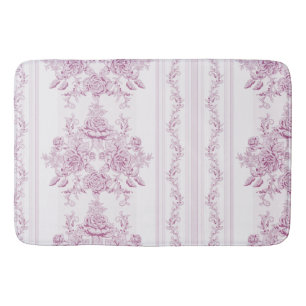 Tapis De Bain français chic, rose, toile, floral, motif, victor