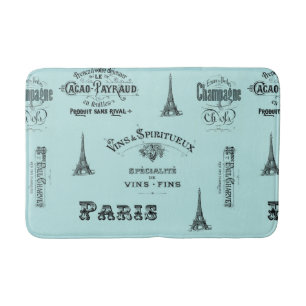 Tapis de bain français d'Aqua d'étiquette de Par