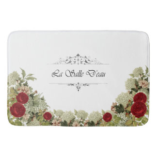 Tapis de bain français floral de toilettes pour