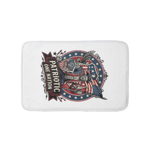 Tapis De Bain Frankenstein patriotique brute de liberté Monstre