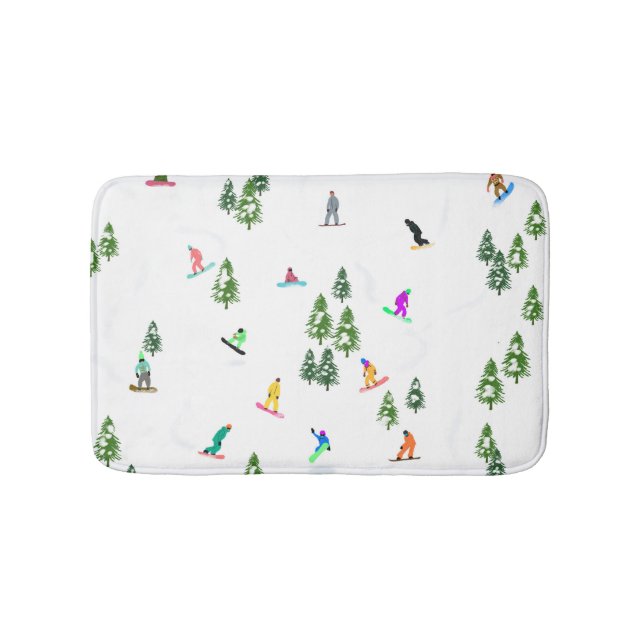 Tapis De Bain Freeride Snowboarder Illustration de snowboard (Devant)