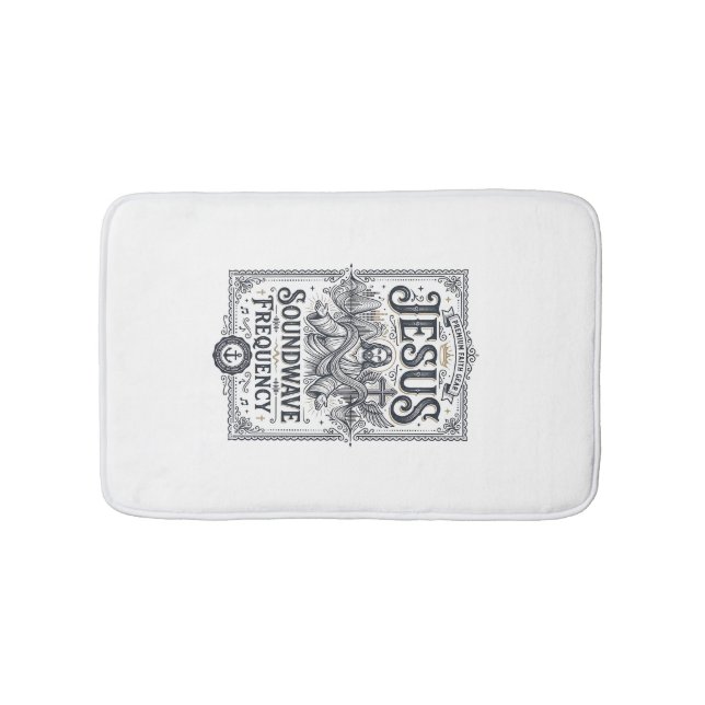 Tapis De Bain Fréquence d'onde sonore Jésus Fréquence d'onde son (Devant)