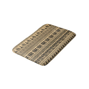 Tapis De Bain Fret grec, Motif méditerranéen, Brown