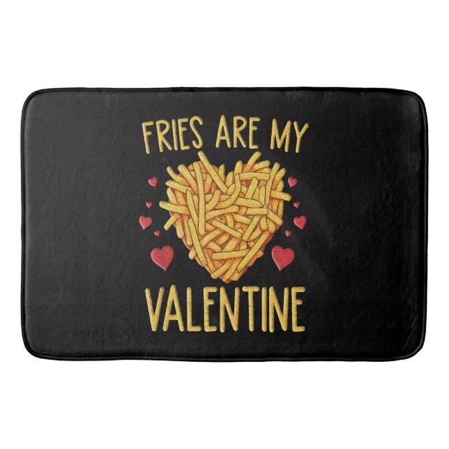 Tapis De Bain Frites Sont Mon Valentin (Devant)