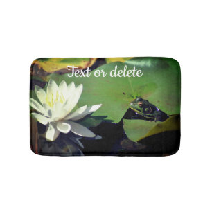 Tapis De Bain Frog Amiring Water Lily Personalized