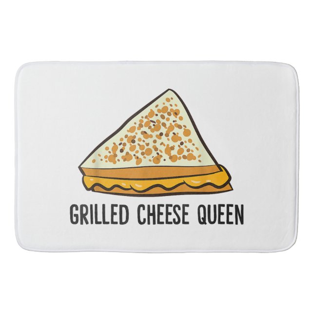 Tapis De Bain Fromage Grillé Queen Funny Fromage Grillé (Devant)