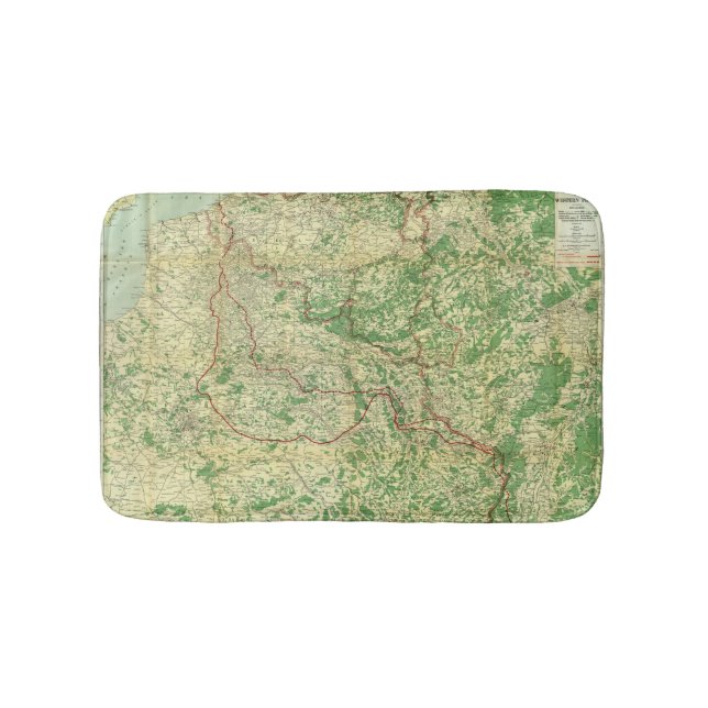 Tapis De Bain Front occidental de carte (Devant)