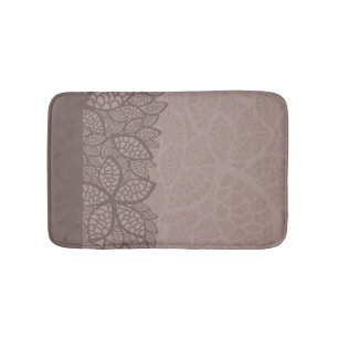 Tapis De Bain Frontière et arrière - plan de motif de feuille