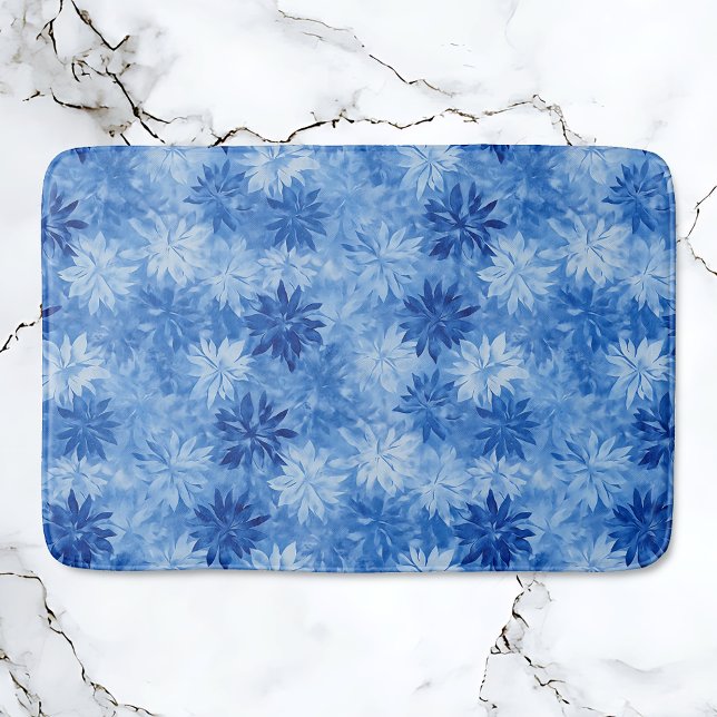 Tapis De Bain Frost bleu moderne (Modern Blue Frost Bath Mat)