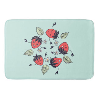 Tapis De Bain Fruit Kawaii à la fraise mûre
