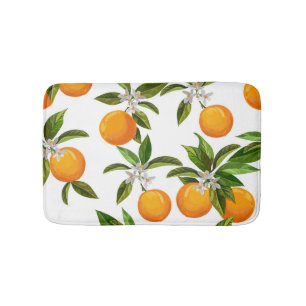 Tapis De Bain Fruits d'agrumes : Illustration numérique Vintage