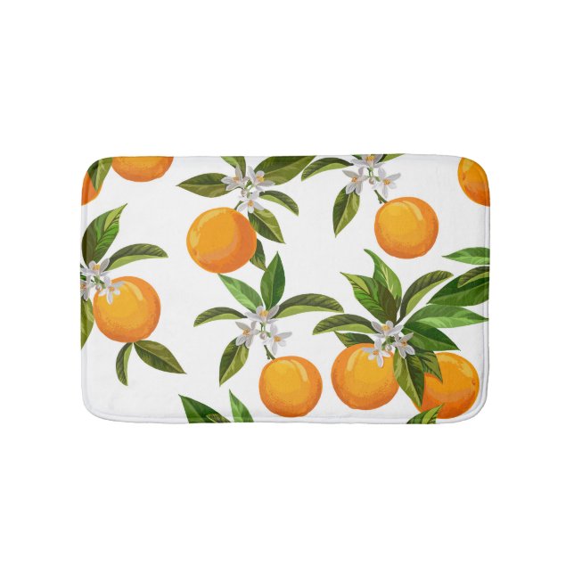 Tapis De Bain Fruits d'agrumes : Illustration numérique Vintage (Devant)
