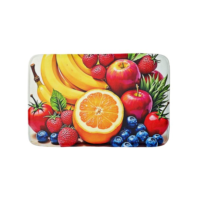 Tapis De Bain Fruits frais vibreux, délice design (Devant)