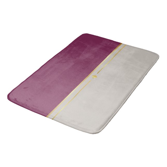 Tapis De Bain Fuchsia et Taupe Haven (Angle)