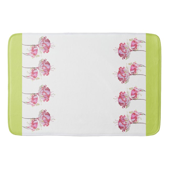 Tapis De Bain Fuchsias exotiques sur un bath-Mat (Devant)