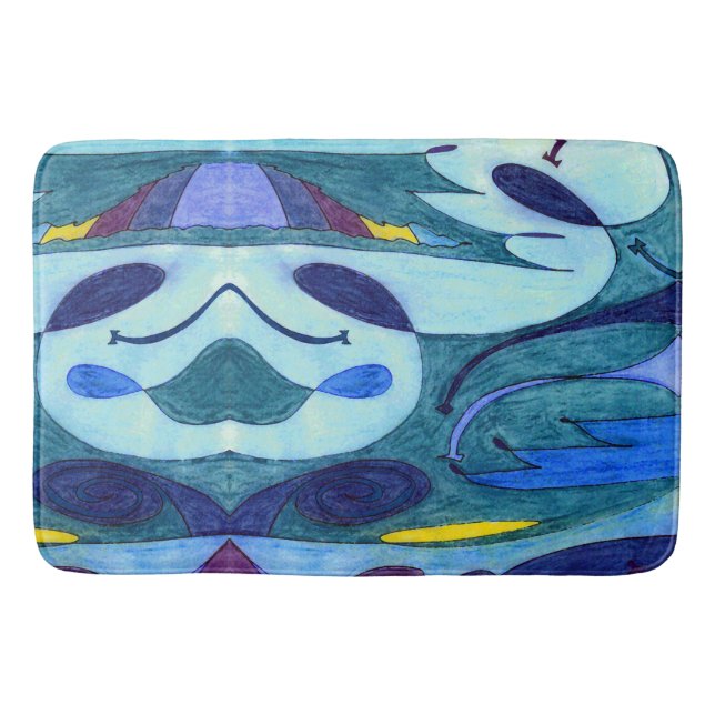 Tapis De Bain Fumes bleues (Devant)
