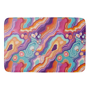 Tapis De Bain Funky Agate Geode Salle de bain Motif Abstraite