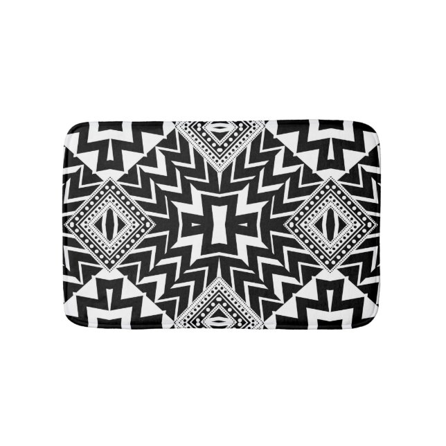 Tapis De Bain Funky Tribal Chevron Motif Mat (Devant)