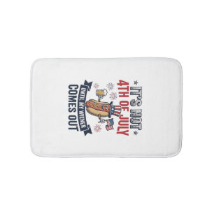 Tapis De Bain Funny 4th Of July Hot Dog Vintage Patriotic Shirt_