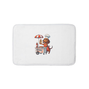 Tapis De Bain Funny Dachshund Chien Weenie Saucisse Hotdog Sandw
