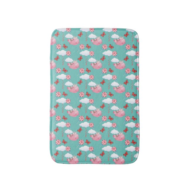 Tapis De Bain Funny Flying Pig Motif (Devant (Vertical))