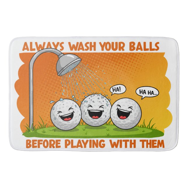 Tapis De Bain Funny Golf Balls Salle de bain (Devant)