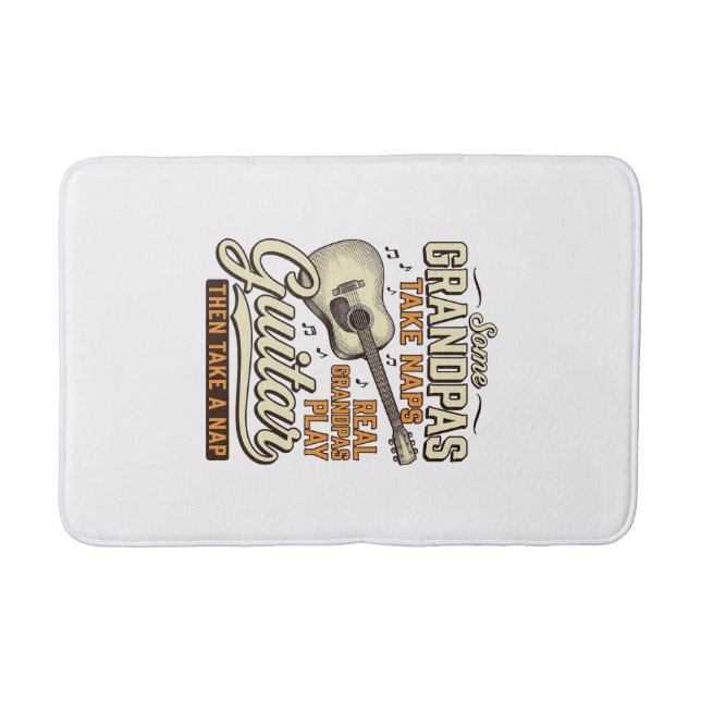 Tapis De Bain Funny Grandpa Guitar Vintage Engraving Shirt Desig (Devant)