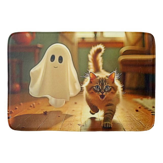 Tapis De Bain Funny Kitten Éffrayant Friend (Devant)