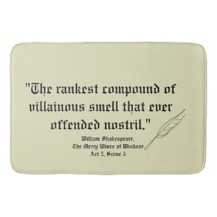 Tapis De Bain Funny Shakespeare citation pour les toilettes puan