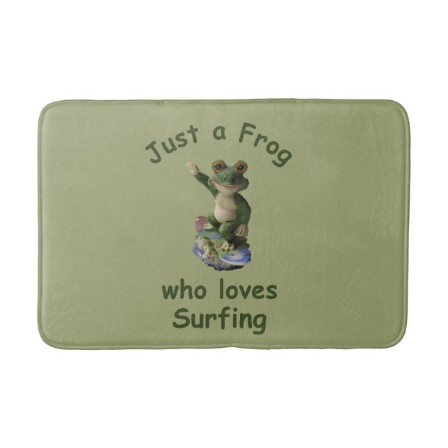 Tapis De Bain Funny surf Kawai grenouille (Devant)