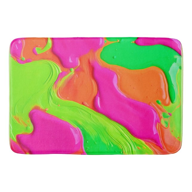 Tapis De Bain Fusion de Couleurs Vives (Devant)