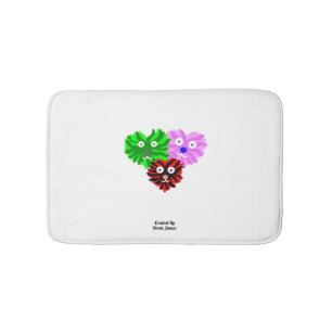 Tapis De Bain Fuzzies cardiaques Petite couche de bain