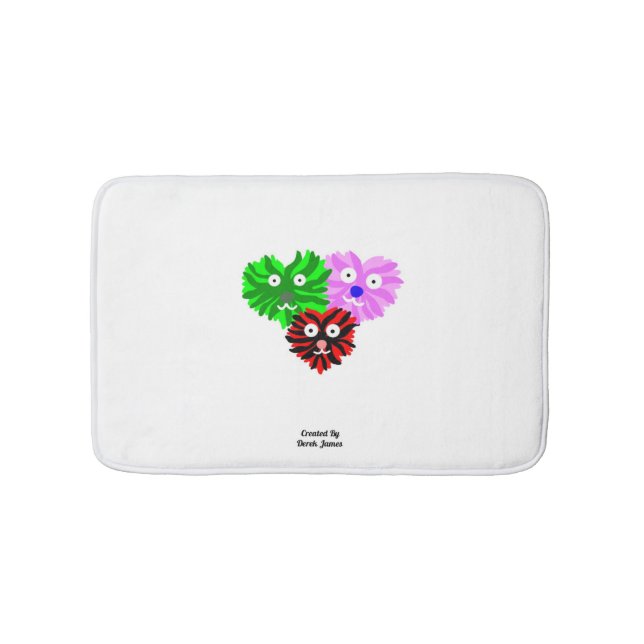 Tapis De Bain Fuzzies cardiaques Petite couche de bain (Devant)